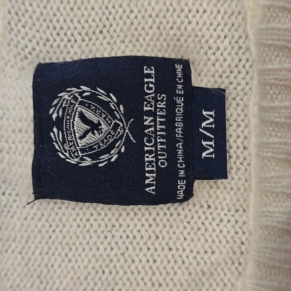 Cream Knit Sweater American Eagle size M - Picture 2 of 7